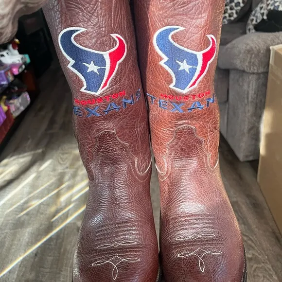 Houston Texans NFL‎ Old Pro Leather Goods Western Boots Size 8
