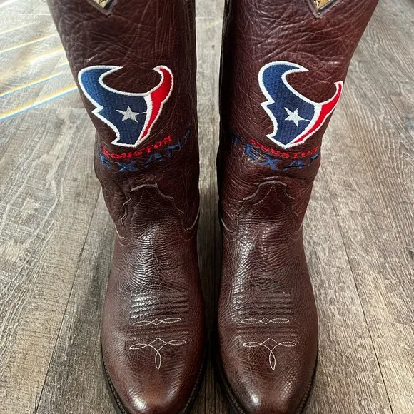 Houston Texans NFL‎ Old Pro Leather Goods Western Boots Size 8