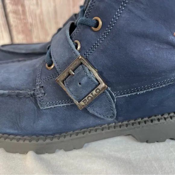 🎉HP🎉 Polo Ralph Lauren Boys Ranger HI II Leather Lace Up Boots Size 6 LIKE NEW