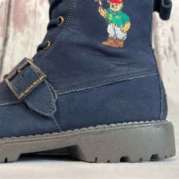 🎉HP🎉 Polo Ralph Lauren Boys Ranger HI II Leather Lace Up Boots Size 6 LIKE NEW