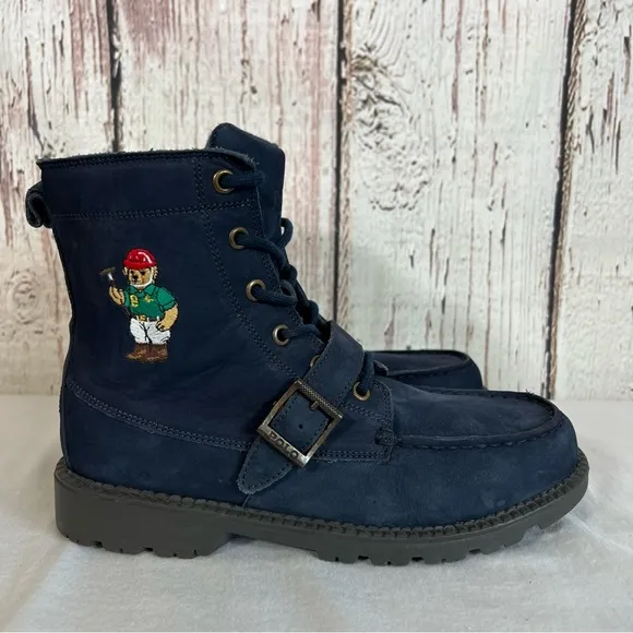 🎉HP🎉 Polo Ralph Lauren Boys Ranger HI II Leather Lace Up Boots Size 6 LIKE NEW