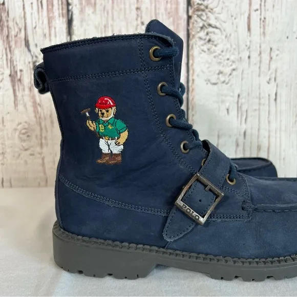🎉HP🎉 Polo Ralph Lauren Boys Ranger HI II Leather Lace Up Boots Size 6 LIKE NEW
