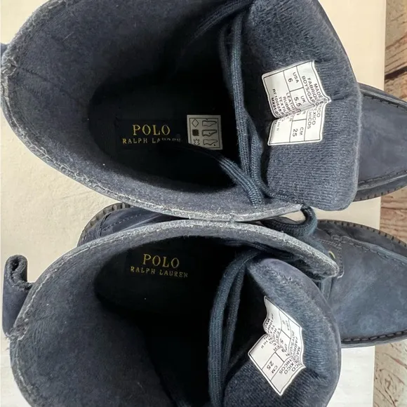 🎉HP🎉 Polo Ralph Lauren Boys Ranger HI II Leather Lace Up Boots Size 6 LIKE NEW