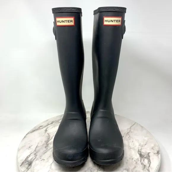 Hunter Classic Tall Rubber Rain Boots 4-Youth 5/36-WNS Equestrian Preppy Neutral