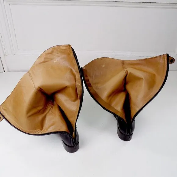 hunter h crest leather tall riding boots equestrian quiet luxury classic