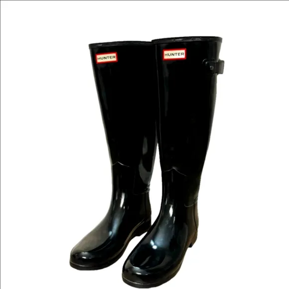 Hunter Original Tall Glossy Gloss Rain Fall Winter Waterproof Rubber Boot 8 New