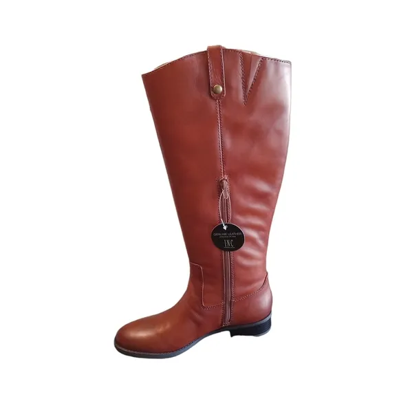 INC Fawne Leather Over The Knee Riding Boots Size 6.5 Medium