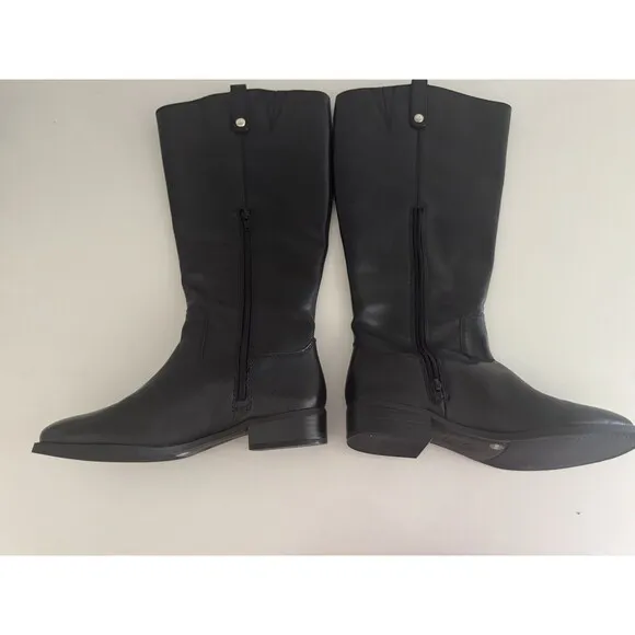 I.N.C. INTERNATIONAL CONCEPTS Fawne Riding Leather Boots black size 9M knee high