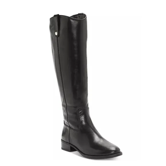 I.N.C. INTERNATIONAL CONCEPTS Fawne Riding Leather Boots black size 9M knee high