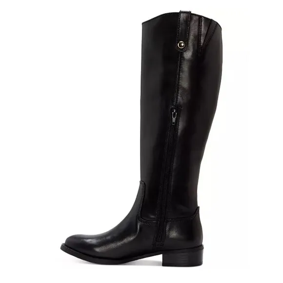 I.N.C. INTERNATIONAL CONCEPTS Fawne Riding Leather Boots black size 9M knee high