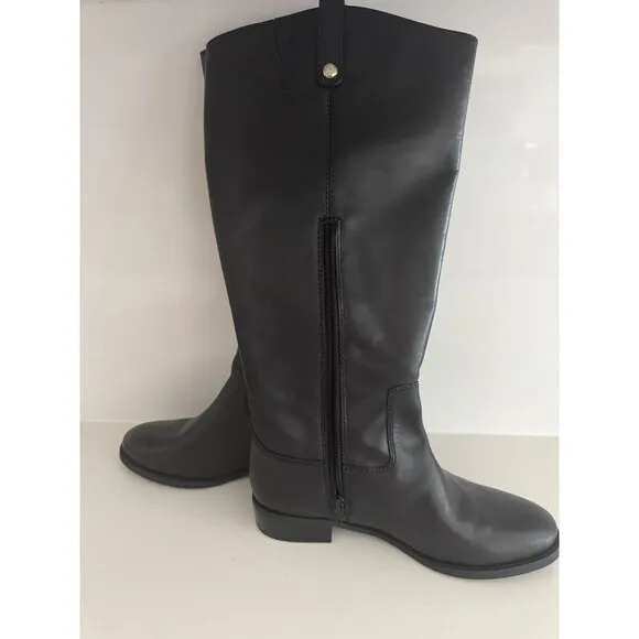 I.N.C. INTERNATIONAL CONCEPTS Fawne Riding Leather Boots black size 9M knee high