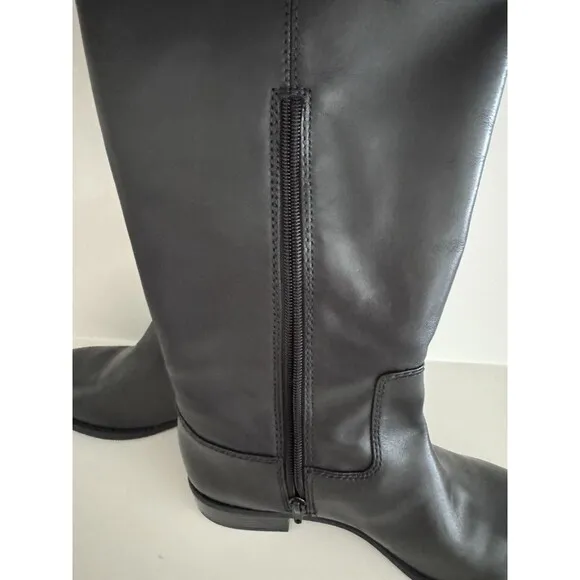I.N.C. INTERNATIONAL CONCEPTS Fawne Riding Leather Boots black size 9M knee high