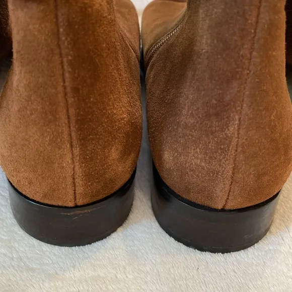 J Crew over the knee walnut brown suede boots Sz 12