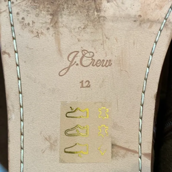 J Crew over the knee walnut brown suede boots Sz 12