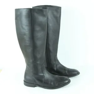 J Crew Women's 7.5 Riding Boots Equestrian Black Leather Old Money Preppy Tall