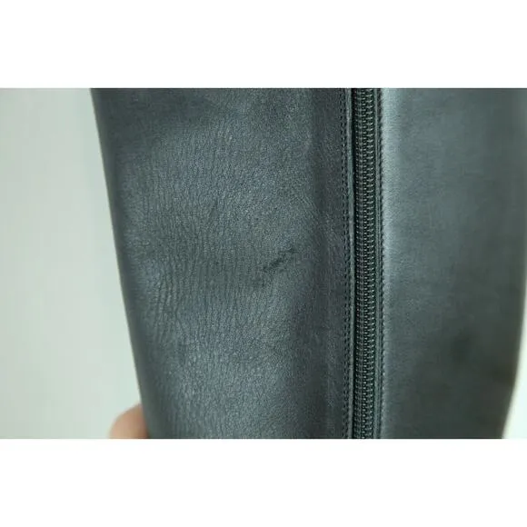 J Crew Women's 7.5 Riding Boots Equestrian Black Leather Old Money Preppy Tall