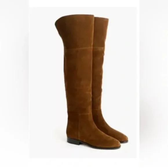 J. Crew Women’s Troy Suede Over the Knee Tall Boots Riding Brown Size 6.5