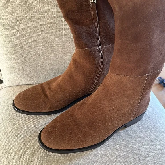 J. Crew Women’s Troy Suede Over the Knee Tall Boots Riding Brown Size 6.5