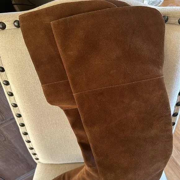 J. Crew Women’s Troy Suede Over the Knee Tall Boots Riding Brown Size 6.5
