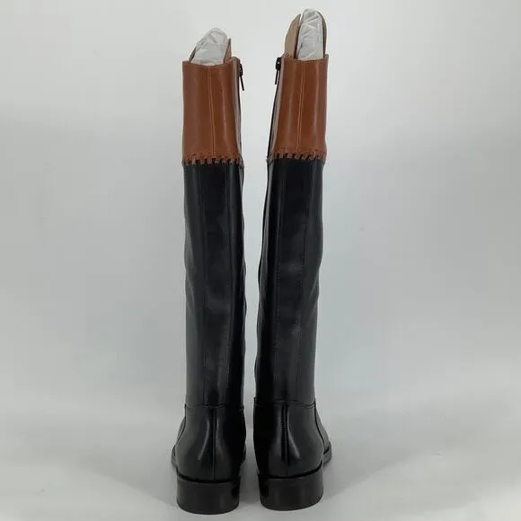 Jack Rogers Size 9 M Black/Brown Adaline Riding Boots Leather Equestrian FF-42