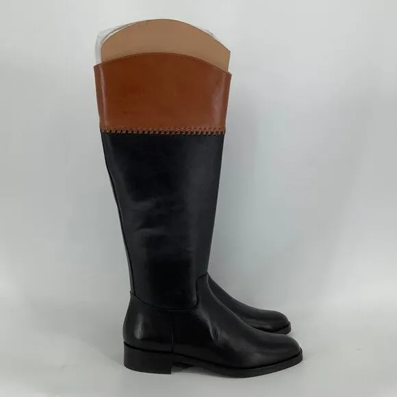 Jack Rogers Size 9 M Black/Brown Adaline Riding Boots Leather Equestrian FF-42