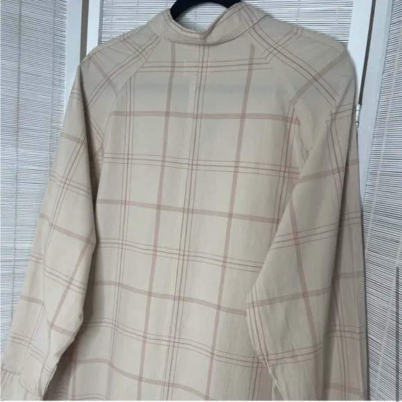 JACKSON ROWE Beau Dress Sandcastle Plaid Western Shirtdress Sz M Cottage…