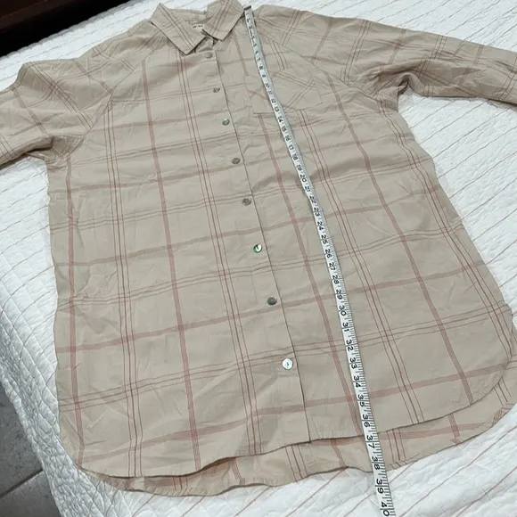 JACKSON ROWE Beau Dress Sandcastle Plaid Western Shirtdress Sz M Cottage…