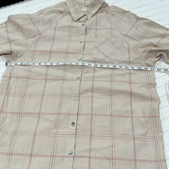 JACKSON ROWE Beau Dress Sandcastle Plaid Western Shirtdress Sz M Cottage…