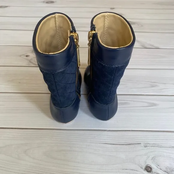 Janie and Jack Leather Riding Boots Navy Blue Size 4