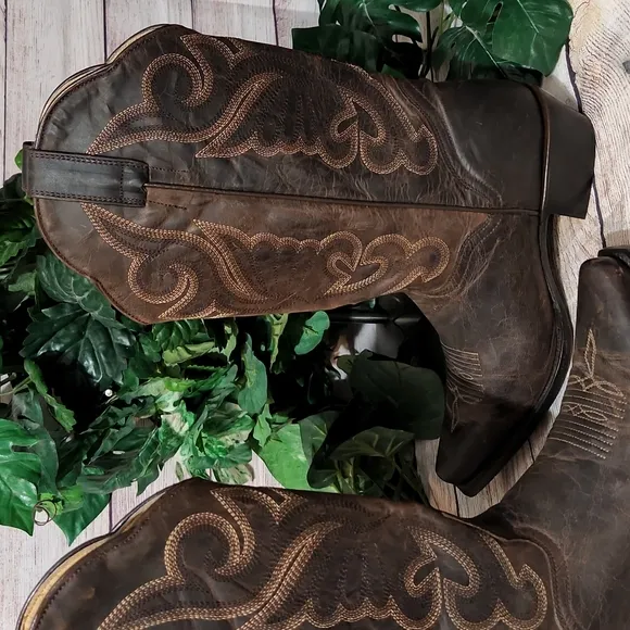 J.B Dillon Goat Leather Cowboy Boots 9B