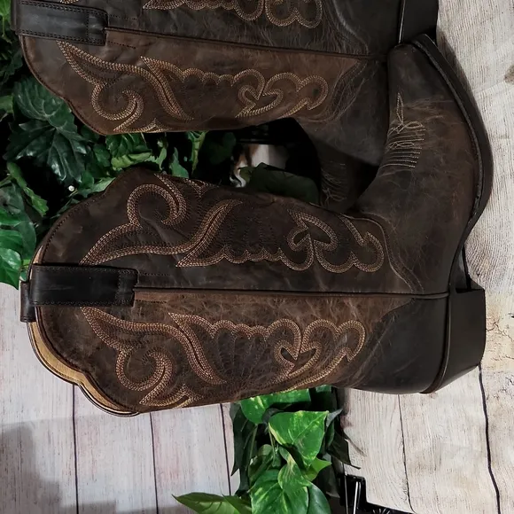 J.B Dillon Goat Leather Cowboy Boots 9B
