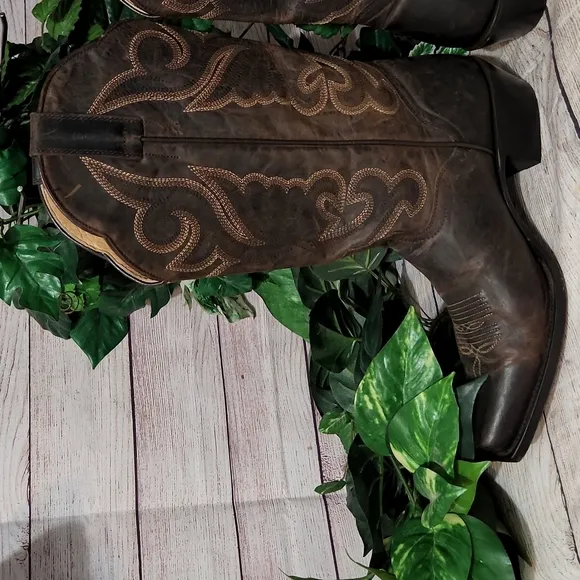 J.B Dillon Goat Leather Cowboy Boots 9B