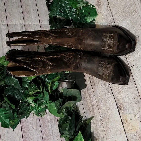 J.B Dillon Goat Leather Cowboy Boots 9B