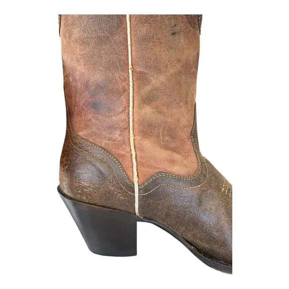 J.B Dillon Goat Skin Leather Snip Toe Cowgirl Western Cowboy Boots Women’s 9