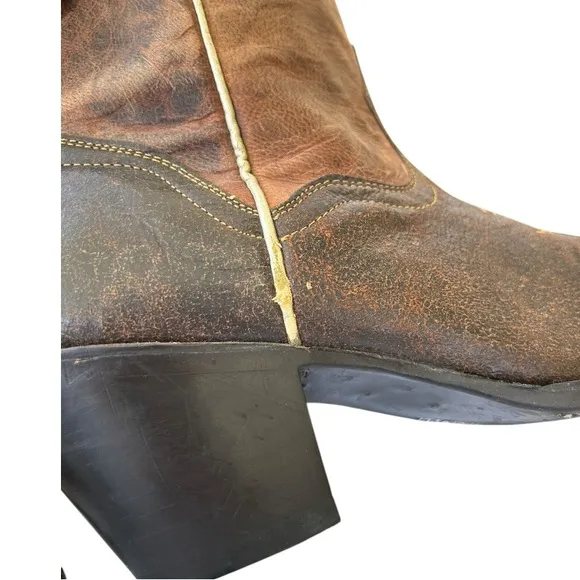 J.B Dillon Goat Skin Leather Snip Toe Cowgirl Western Cowboy Boots Women’s 9