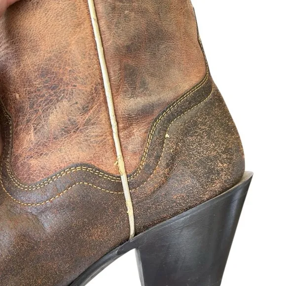 J.B Dillon Goat Skin Leather Snip Toe Cowgirl Western Cowboy Boots Women’s 9