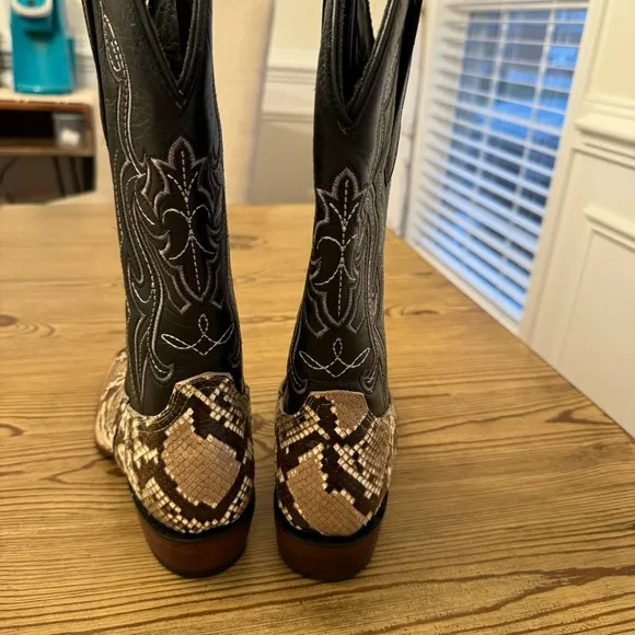 JB Dillon Python leather Cowgirl Boots Size 6