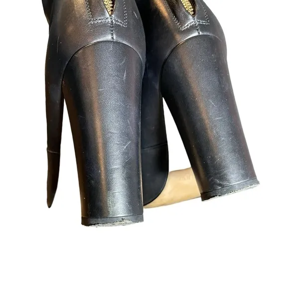 J.Crew Adele Leather Ankle Heel Boots, Zipper Closure, Black, Size 8.5 classic
