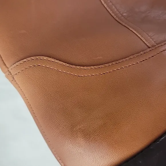 J.CREW NeW Tan Leather Over-The-Knee Fold Over Pull On Equestrian Riding Boots