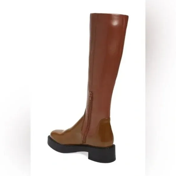 Jeffrey Campbell Lennard Knee High Boots Two Tone Brown/Green size 8 NWOT