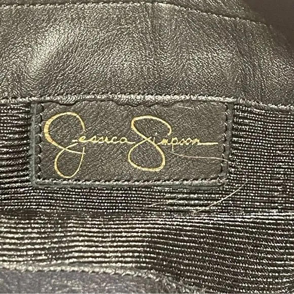 JESSICA SIMPSON Tulip black leather boots Size 8.5