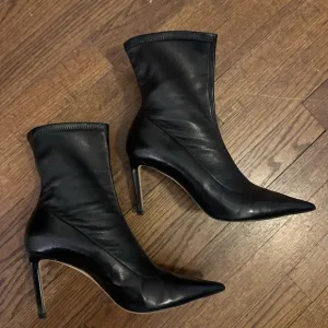 JIMMY CHOO STRETCH LEATHER BOOTIE