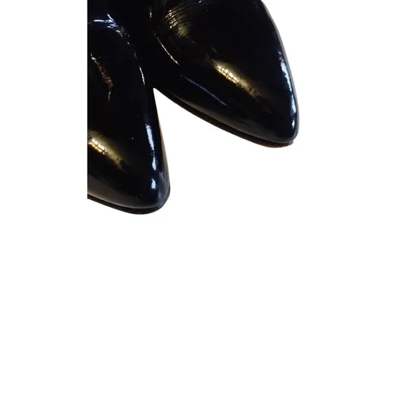 JOHN FLUEVOG POSER Ankle Boots Bootie Mixed Media Patent &amp; Soft Leather ~ Sz 6.5