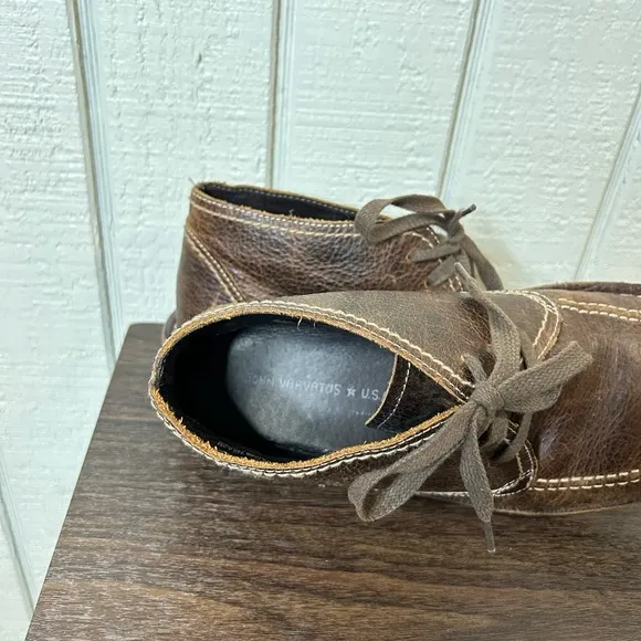 John Varvatos Leather Chukka Boots, size 8.5.