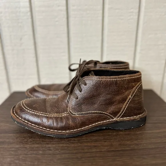 John Varvatos Leather Chukka Boots, size 8.5.