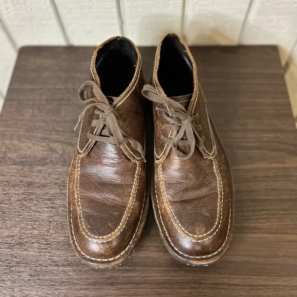John Varvatos Leather Chukka Boots, size 8.5.