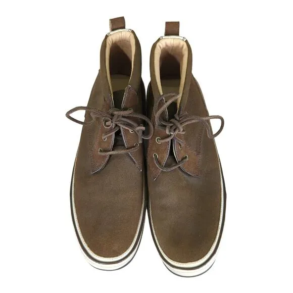 John Varvatos Redding Chukka Boots Brown Men's Size 8.5 Leather High Top Shoes