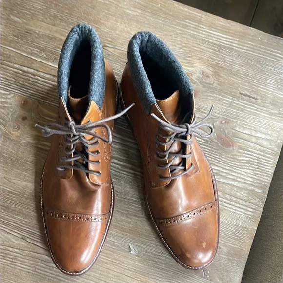 Johnston &amp; Murphy, Brown Leather Men's Boots,size 13. Never worn.
