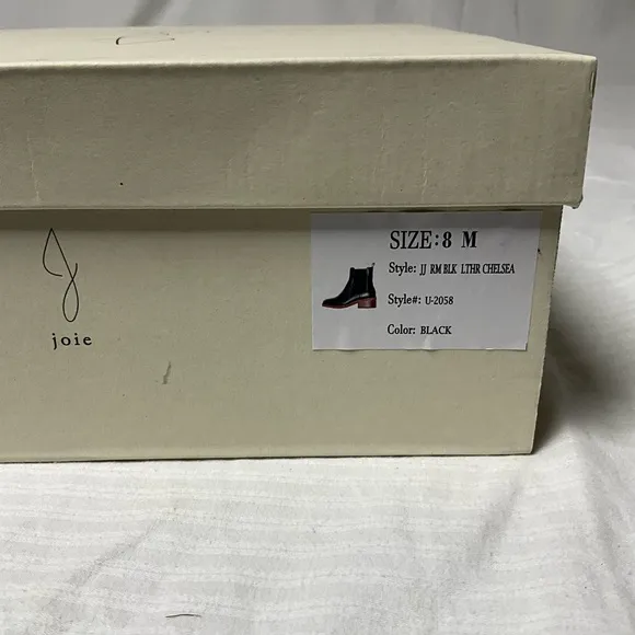 Joie Chelsea JJ Black Leather Ankle Boots‎ Size 8