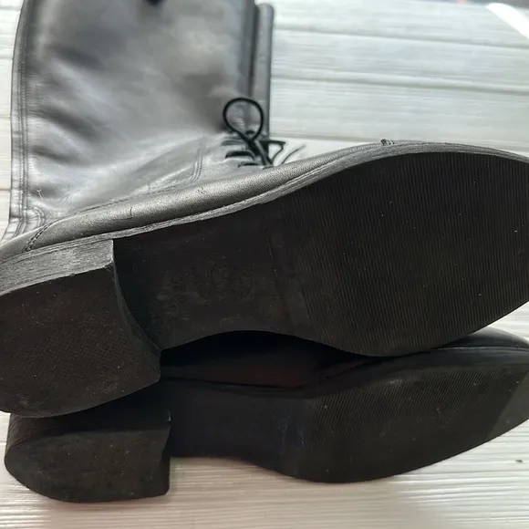 Joie Tall Black Zipper Back Equestrian Style Tall Boots size 5.5